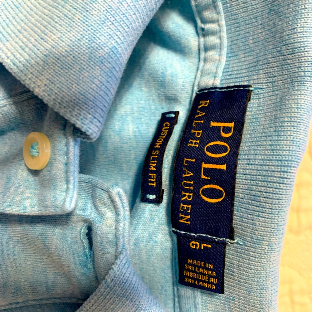 Ralph Lauren Slim fit Large polo light blue